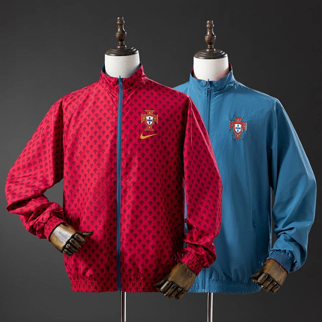 Portugal Reversible Jacket Windbreaker - Red & Cyan S-XXL