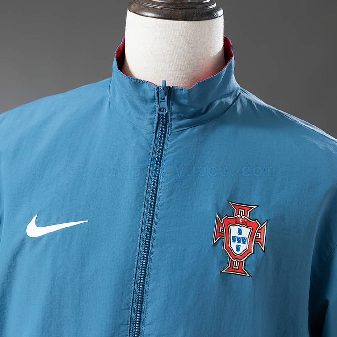 Portugal Reversible Jacket Windbreaker - Red &amp; Cyan S-XXL 10