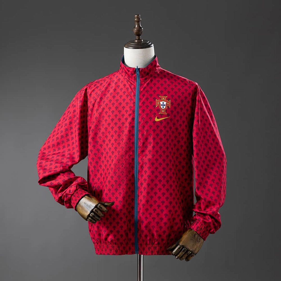 Portugal Reversible Jacket Windbreaker - Red &amp; Cyan S-XXL 2