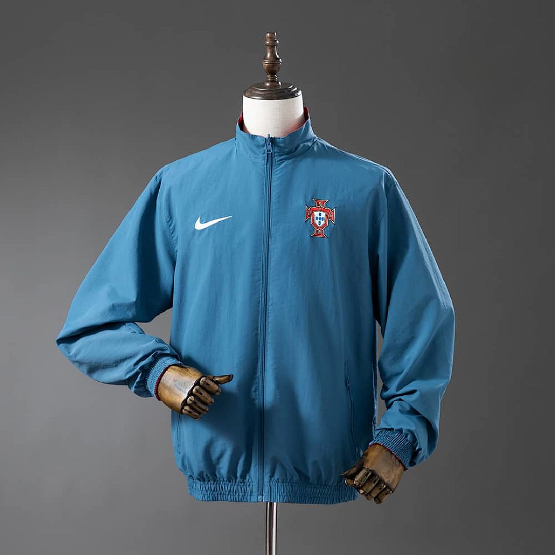 Portugal Reversible Jacket Windbreaker - Red &amp; Cyan S-XXL 3