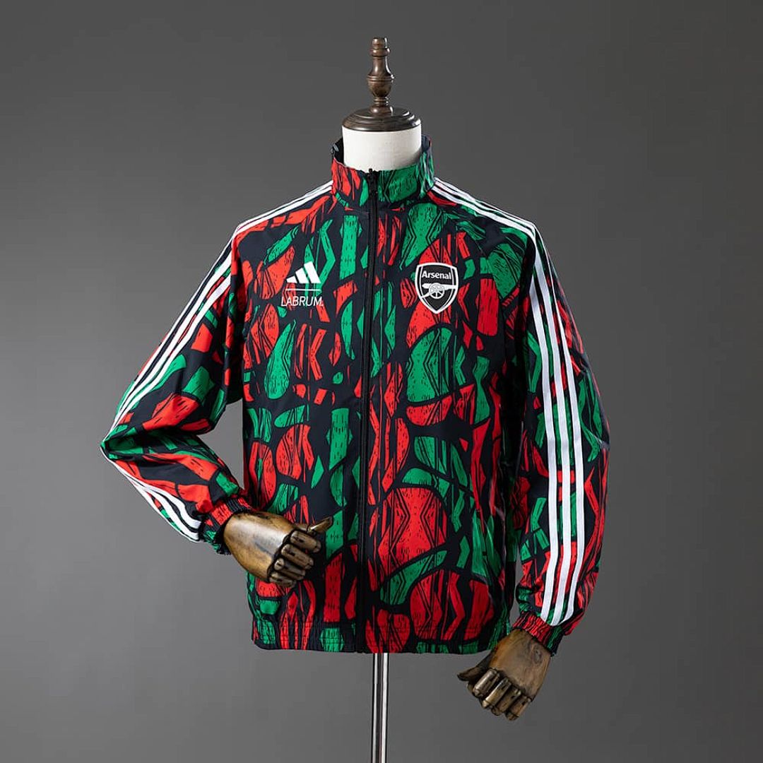Arsenal Reversible Jacket Windbreaker - Red &amp; Black S-XXL 3