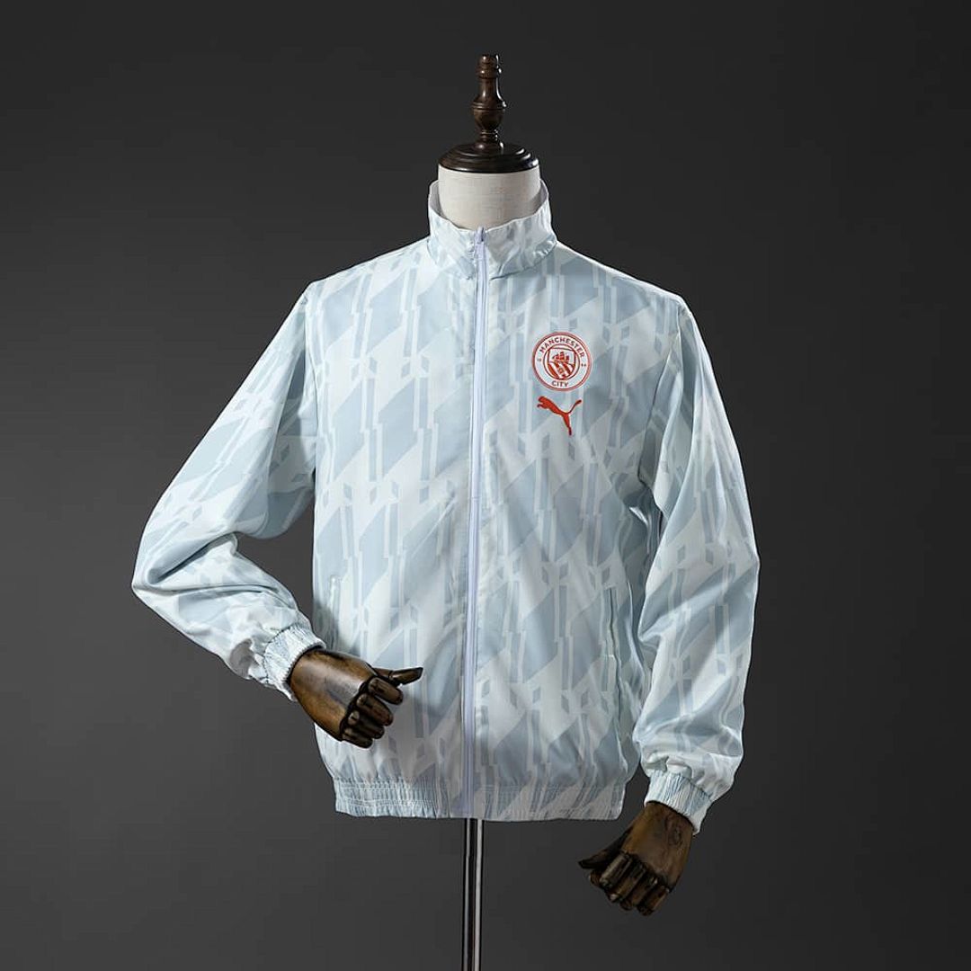 Manchester City Reversible Jacket Windbreaker - White &amp; Mint Green S-XXL 2