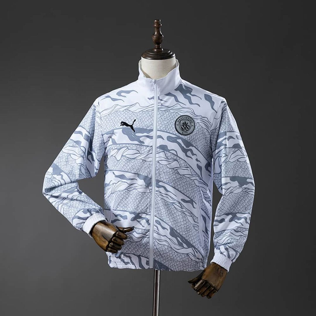 Manchester City Reversible Jacket Windbreaker - White &amp; Mint Green S-XXL 3