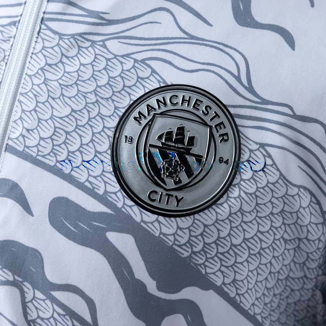 Manchester City Reversible Jacket Windbreaker - White &amp; Mint Green S-XXL 9