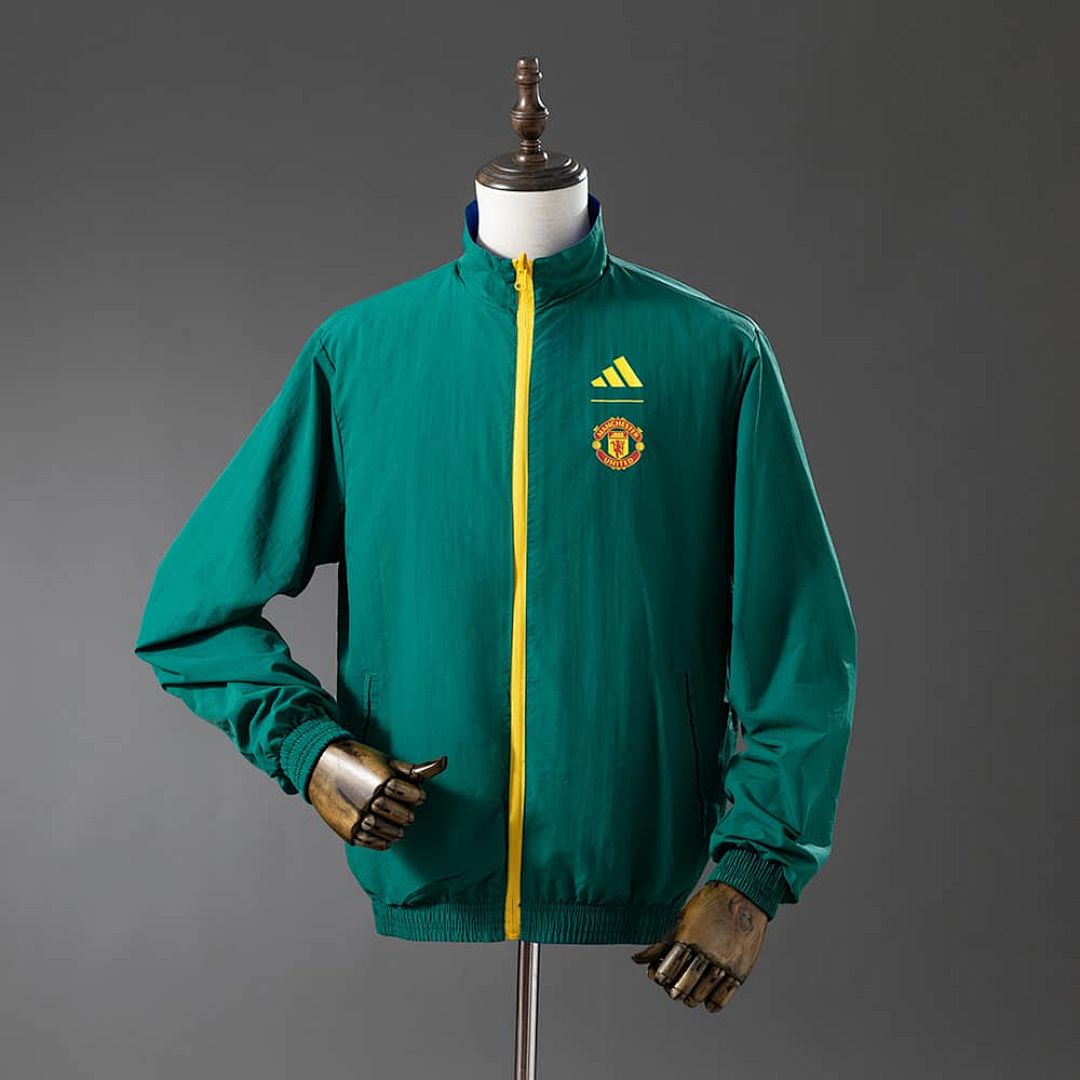 M-U Reversible Jacket Windbreaker - Blue &amp; B Army Green S-XXL 2
