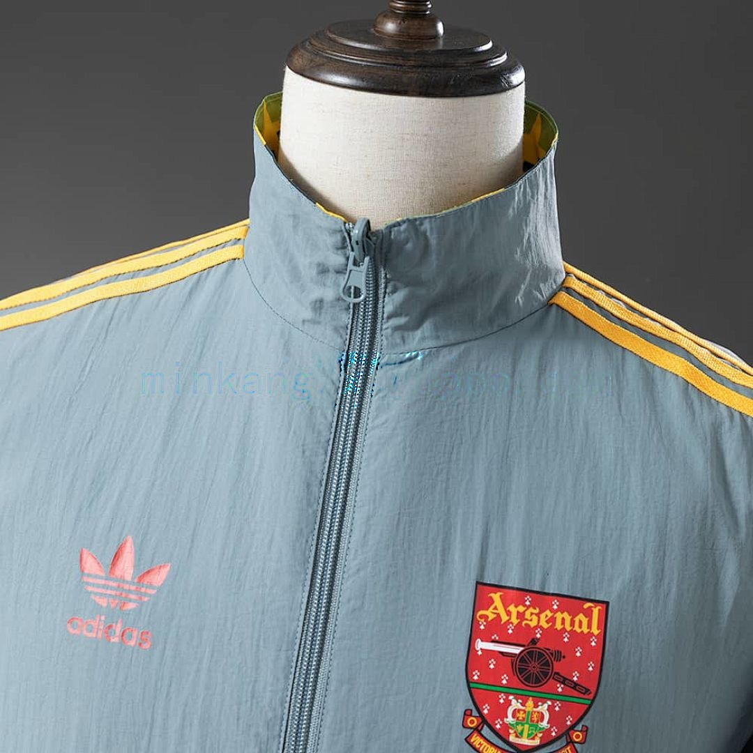 Arsenal Reversible Jacket Windbreaker - Yellow &amp; Grey S-XXL 10