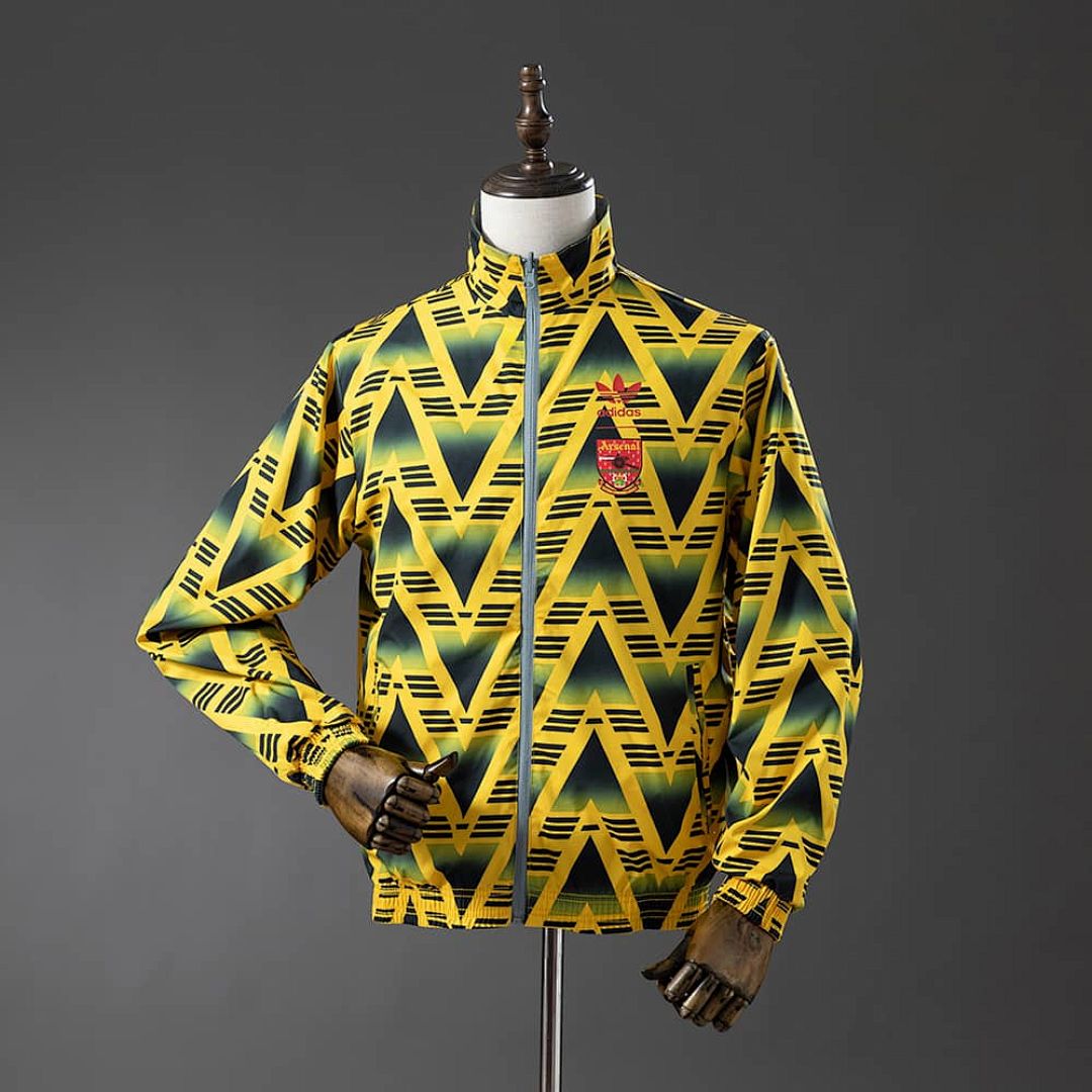Arsenal Reversible Jacket Windbreaker - Yellow &amp; Grey S-XXL 2