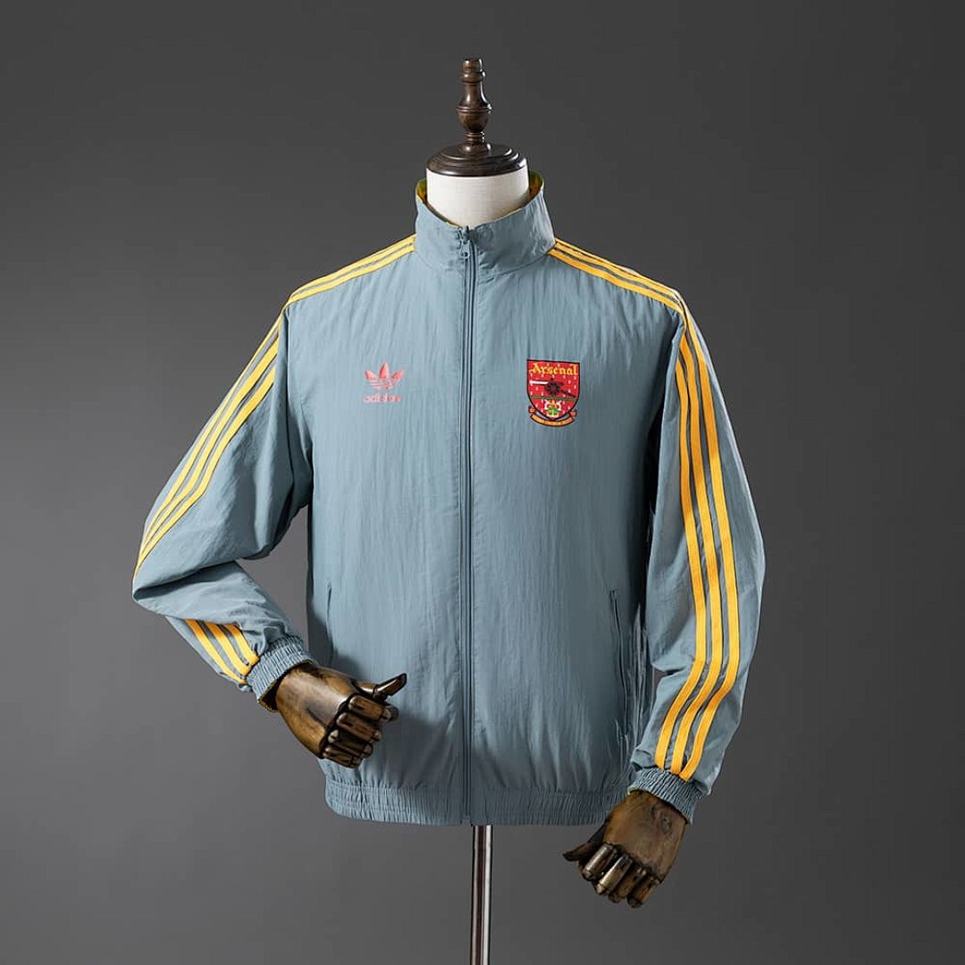Arsenal Reversible Jacket Windbreaker - Yellow &amp; Grey S-XXL 3