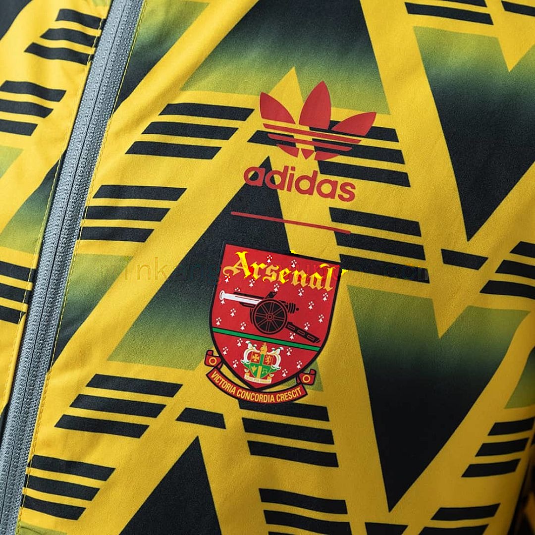 Arsenal Reversible Jacket Windbreaker - Yellow &amp; Grey S-XXL 4