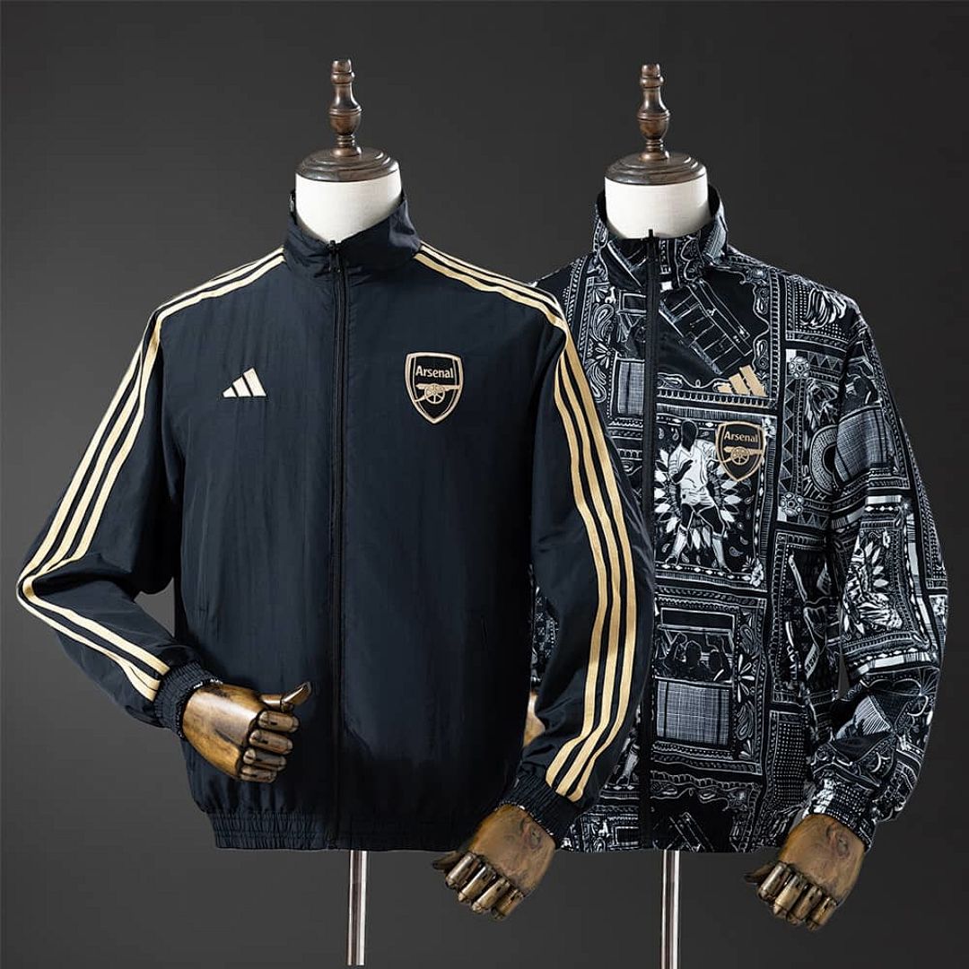 Arsenal Reversible Jacket Windbreaker - Black S-XXL