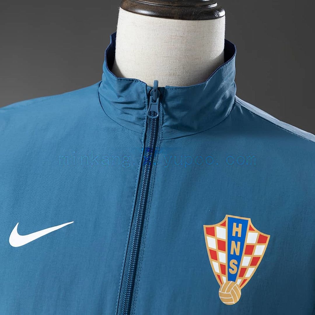 Croatian Reversible Jacket Windbreaker - Navy Blue &amp; Sky Blue S-XXL 10