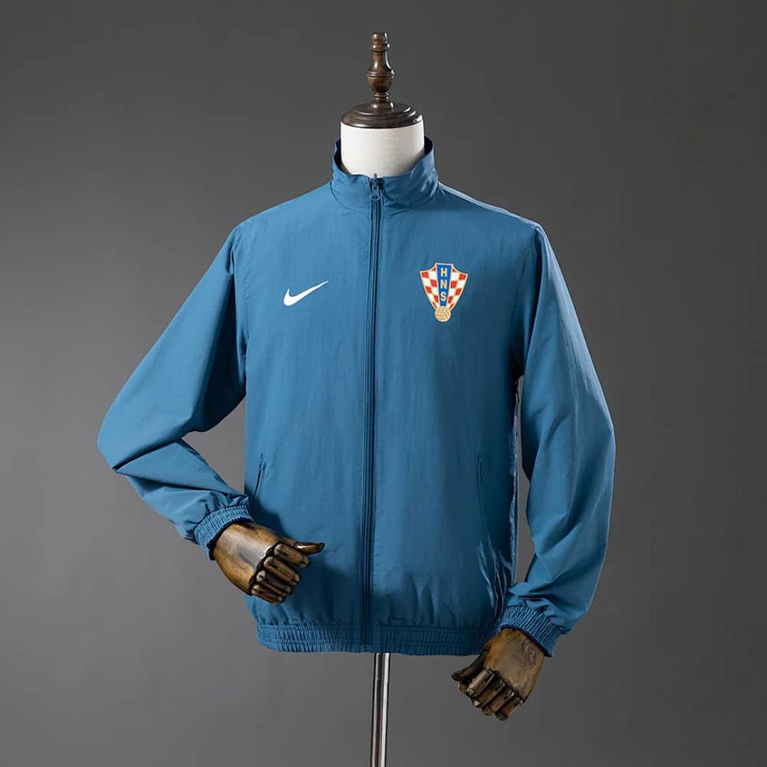 Croatian Reversible Jacket Windbreaker - Navy Blue &amp; Sky Blue S-XXL 3