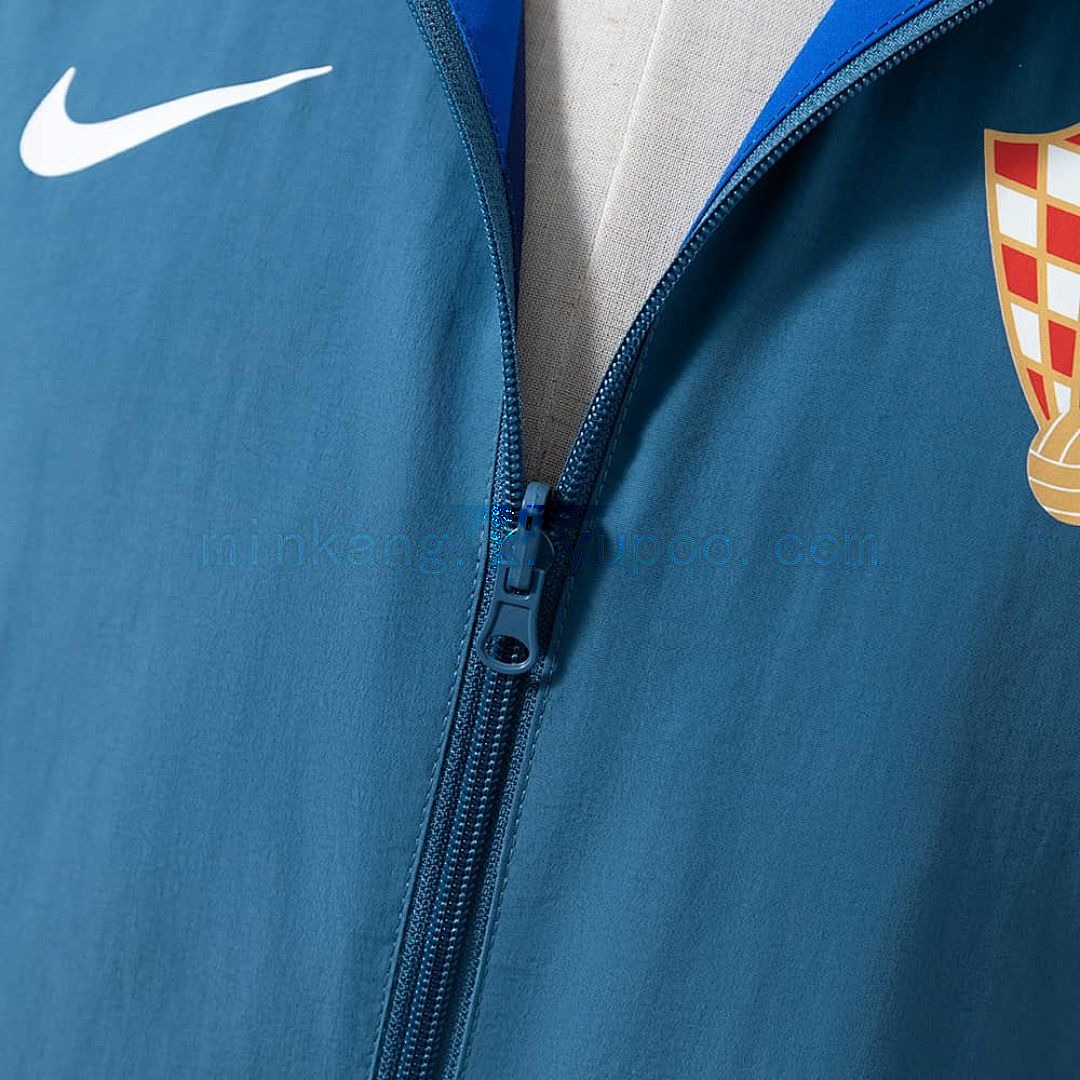 Croatian Reversible Jacket Windbreaker - Navy Blue &amp; Sky Blue S-XXL 7