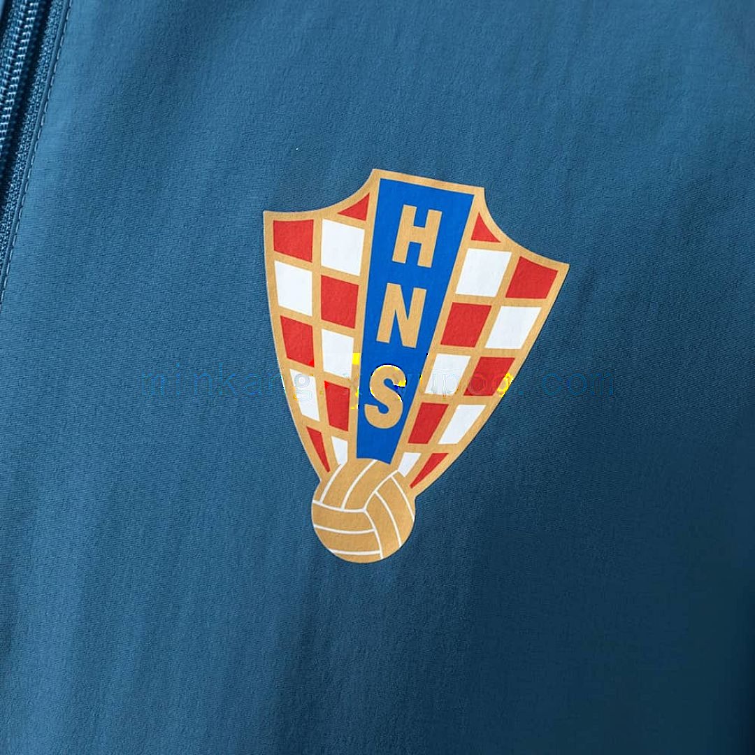 Croatian Reversible Jacket Windbreaker - Navy Blue &amp; Sky Blue S-XXL 9