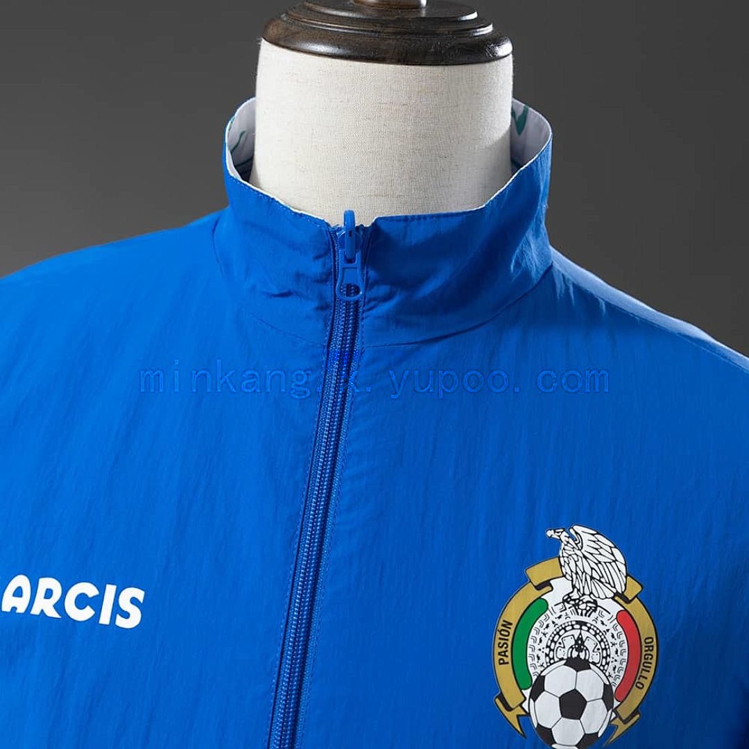 Mexico Reversible Jacket Windbreaker - White &amp; Blue S-XXL 10