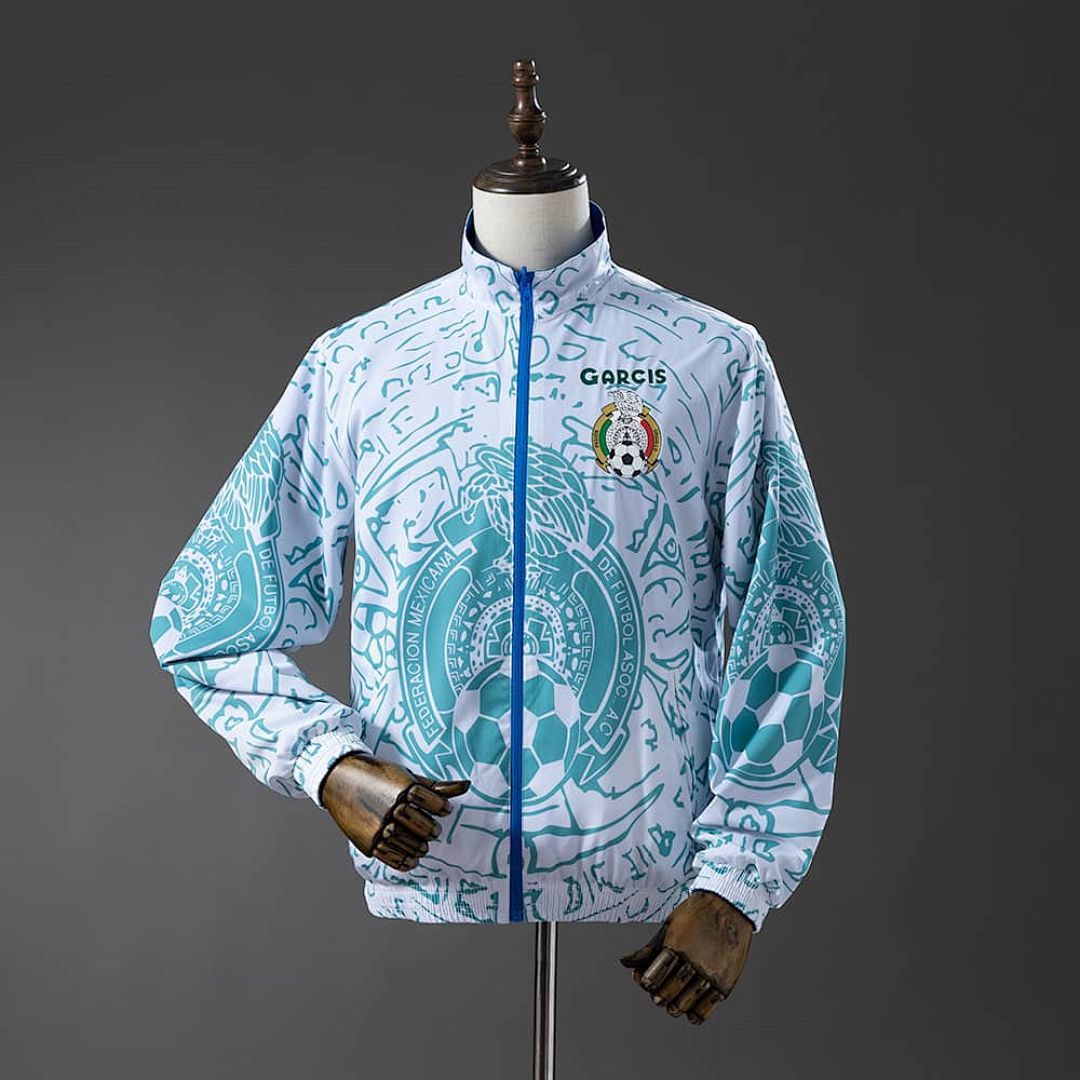 Mexico Reversible Jacket Windbreaker - White &amp; Blue S-XXL 2