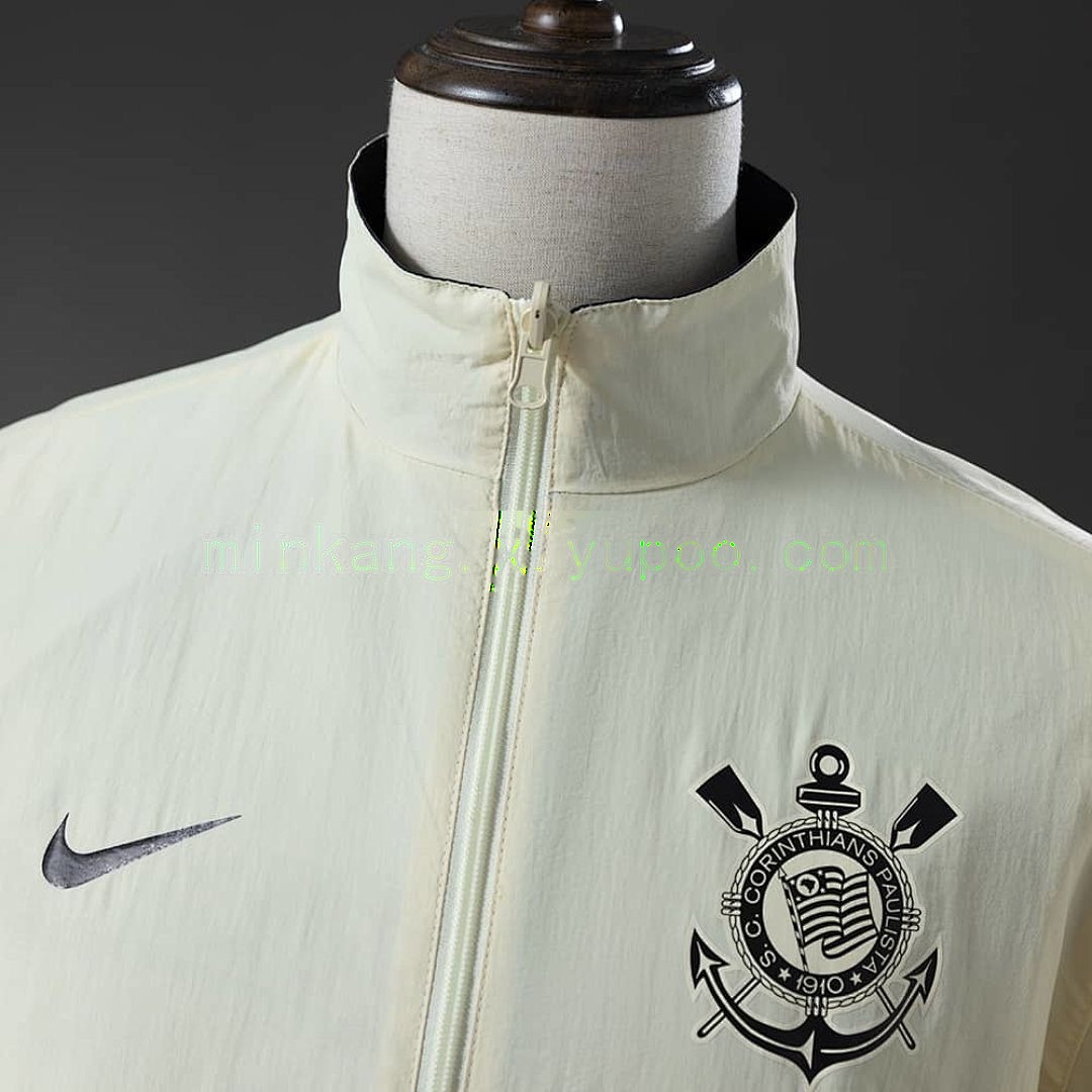 Corinthians Reversible Jacket Windbreaker - Beige &amp; Black S-XXL 10