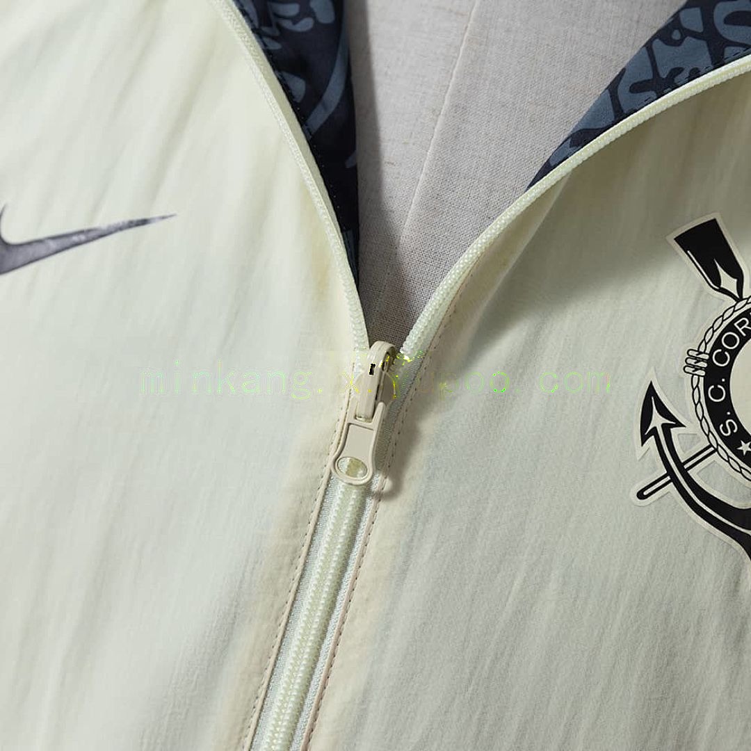 Corinthians Reversible Jacket Windbreaker - Beige &amp; Black S-XXL 7