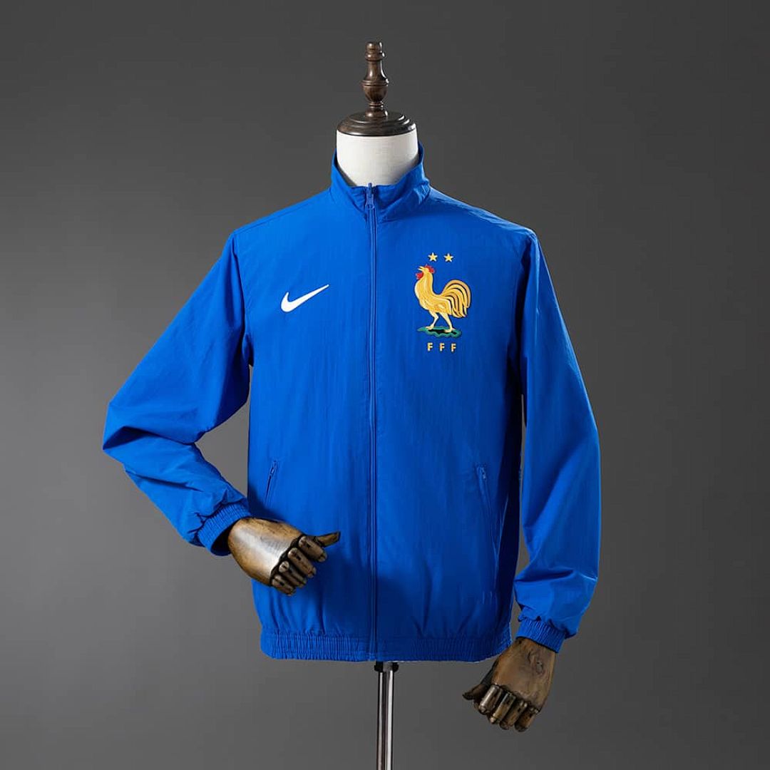 French Reversible Jacket Windbreaker - White &amp; Blue S-XXL 3