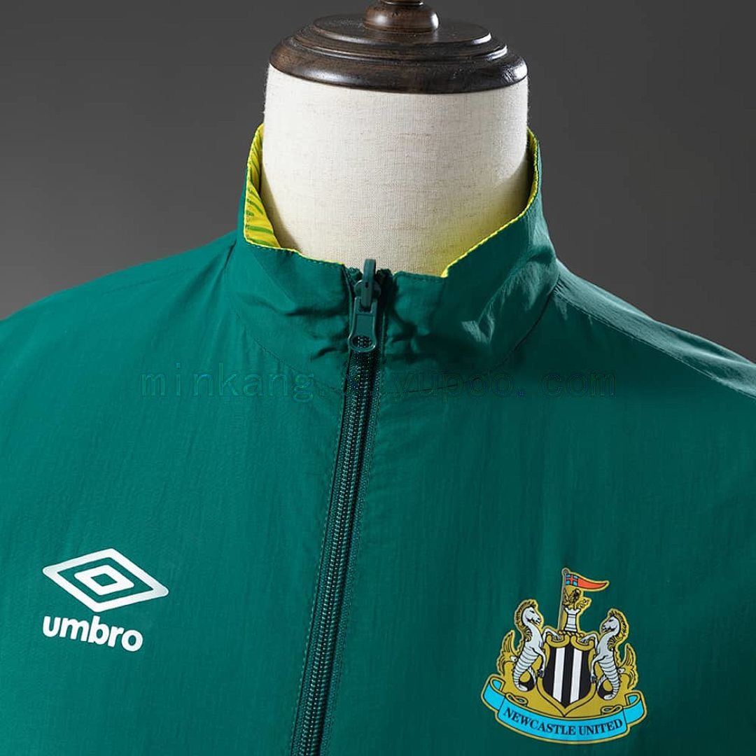 Newcastle United Reversible Jacket Windbreaker - Army Green &amp; Yellow S-XXL 10