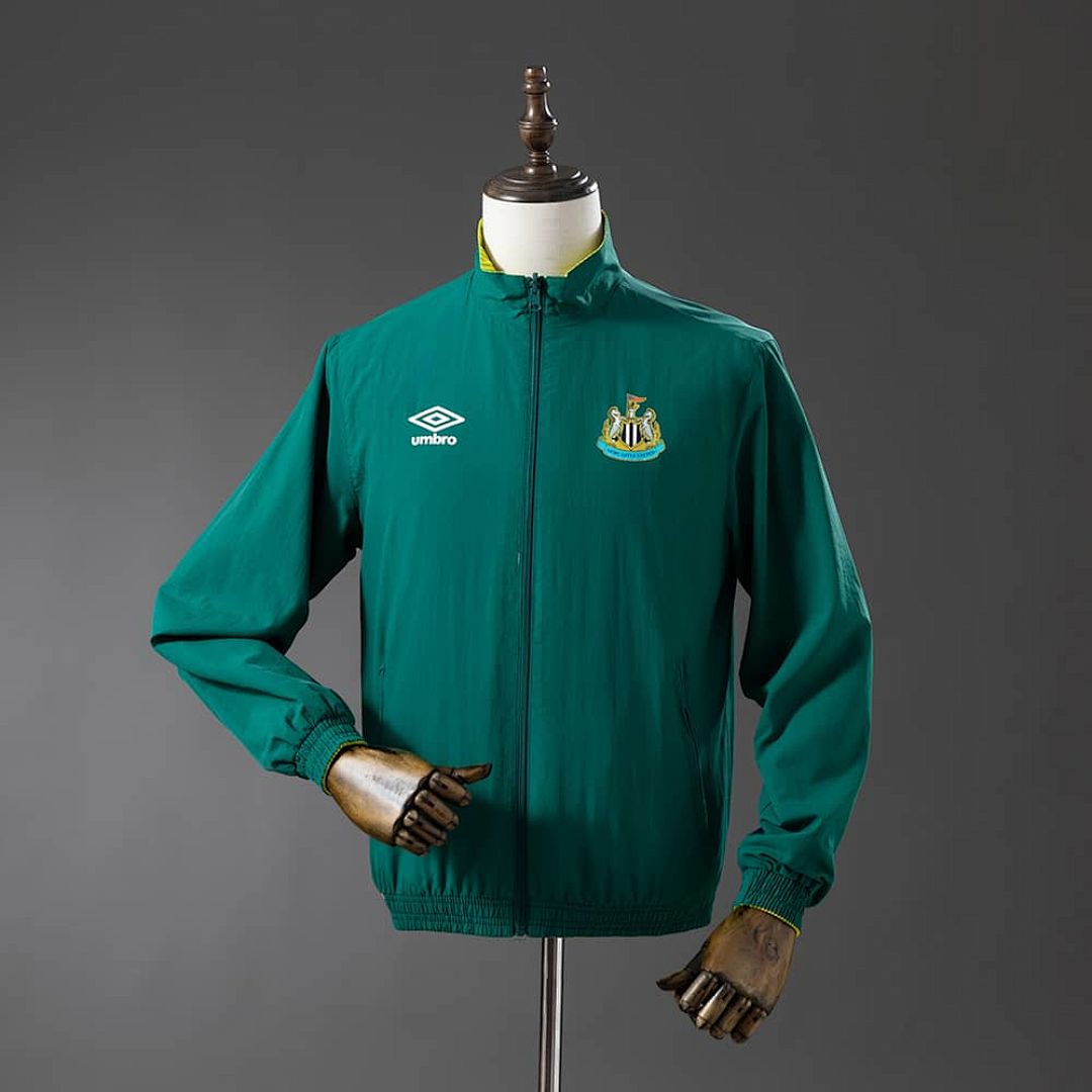 Newcastle United Reversible Jacket Windbreaker - Army Green &amp; Yellow S-XXL 3