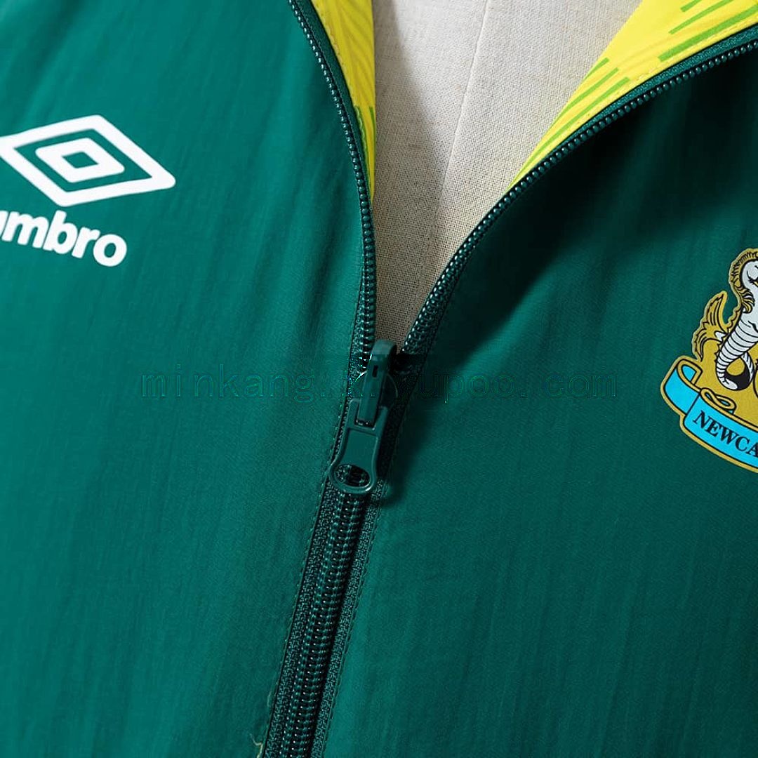 Newcastle United Reversible Jacket Windbreaker - Army Green &amp; Yellow S-XXL 7