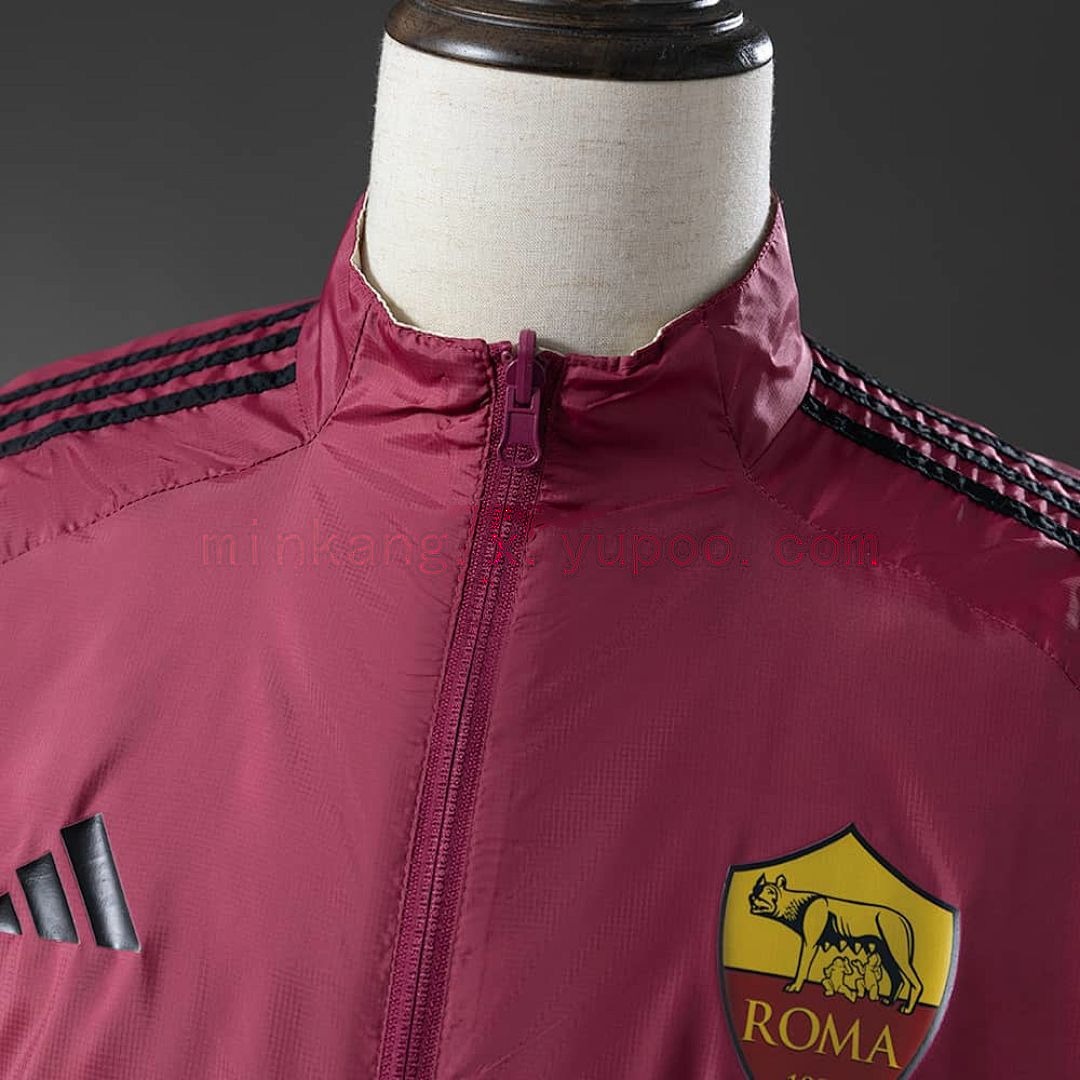 Roma Reversible Jacket Windbreaker - Red &amp; Beige S-XXL 10
