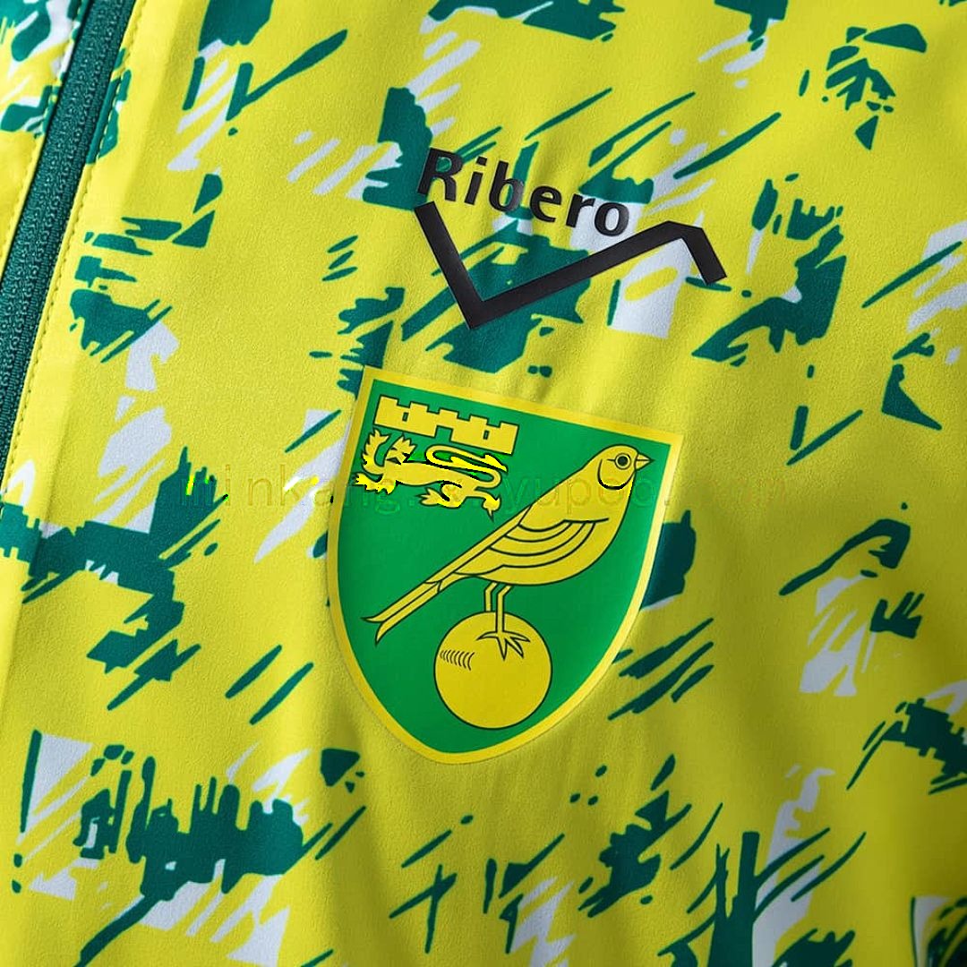 Norwich City Reversible Jacket Windbreaker - Blue &amp; Yellow S-XXL 4