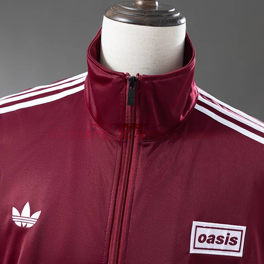 Oasis Flamingo Track Jacket - Burgundy S-XXL 7