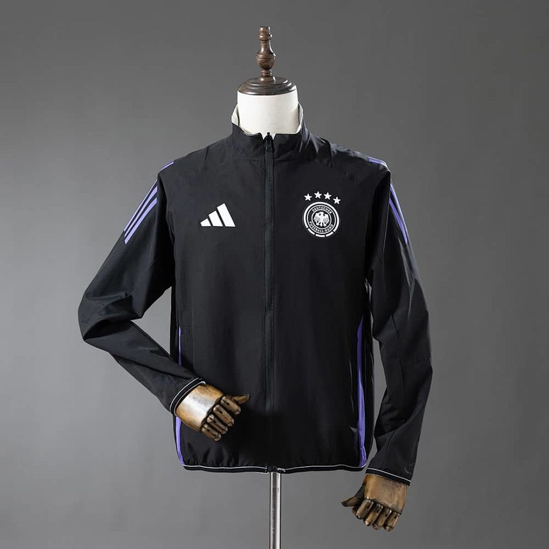 German Reversible Jacket Windbreaker - White &amp; Black S-XXL 3