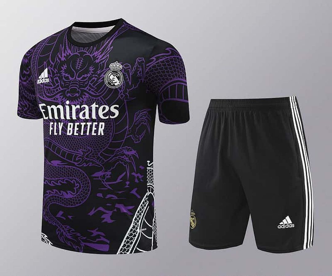 24-25 Real Madrid Purple Dragon Training Kits(Top+Shorts)