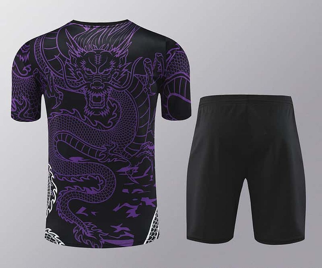 24-25 Real Madrid Purple Dragon Training Kits(Top+Shorts) 3