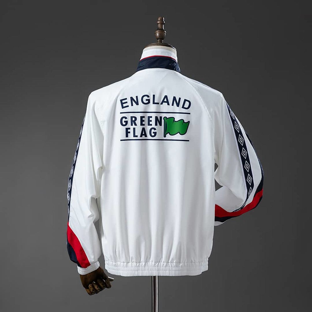 England 1998 Retro Windbreaker - White S-XXL 2