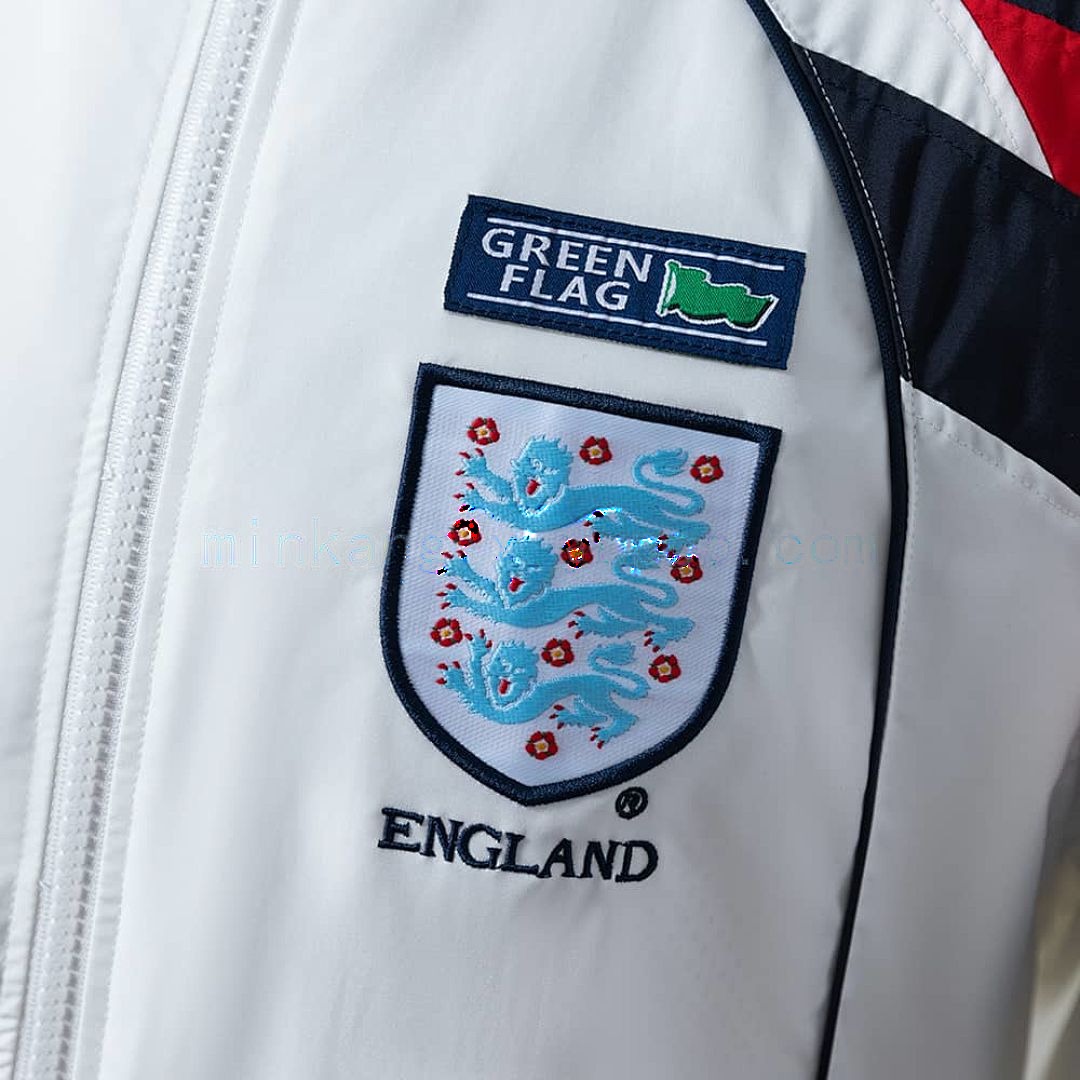 England 1998 Retro Windbreaker - White S-XXL 7