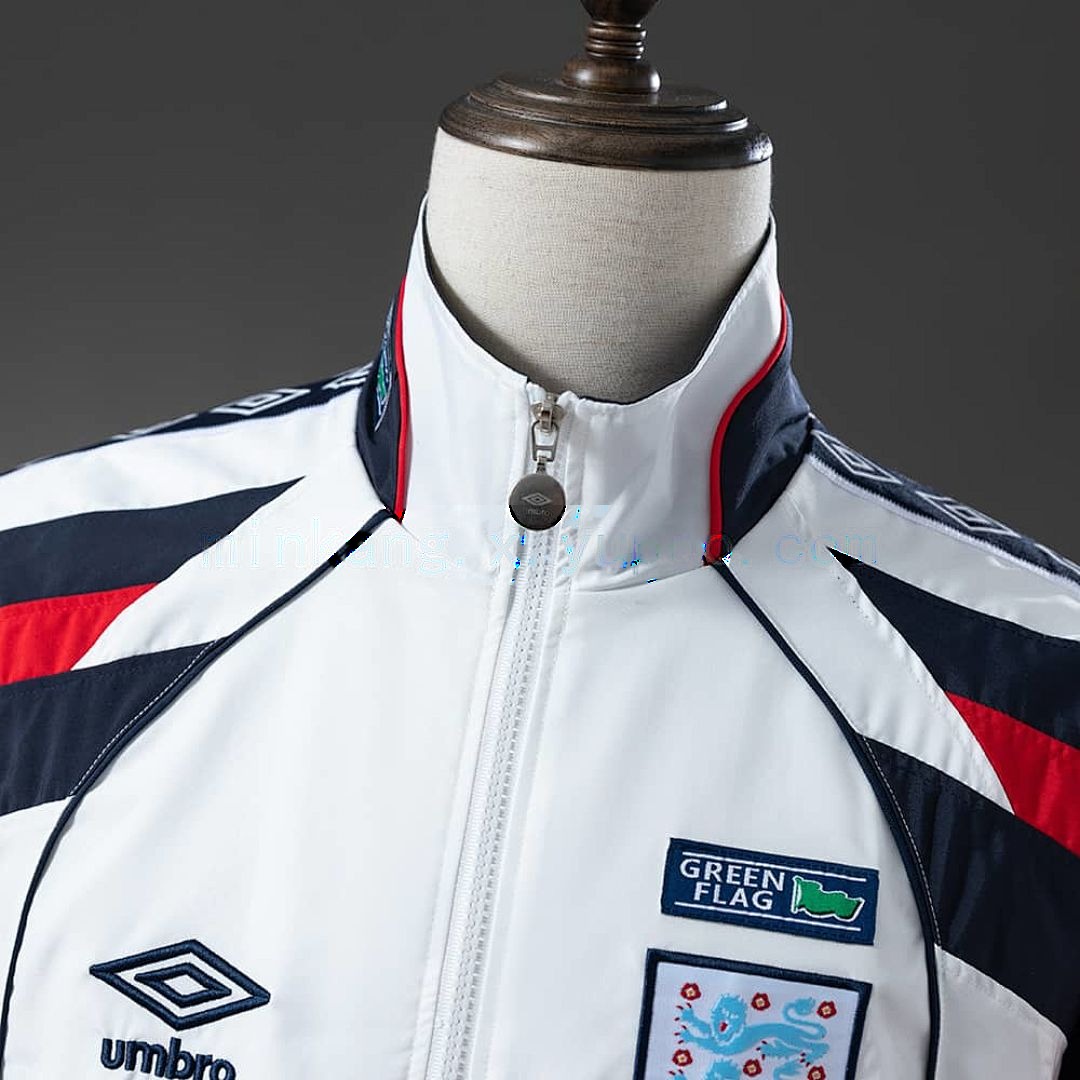 England 1998 Retro Windbreaker - White S-XXL 8