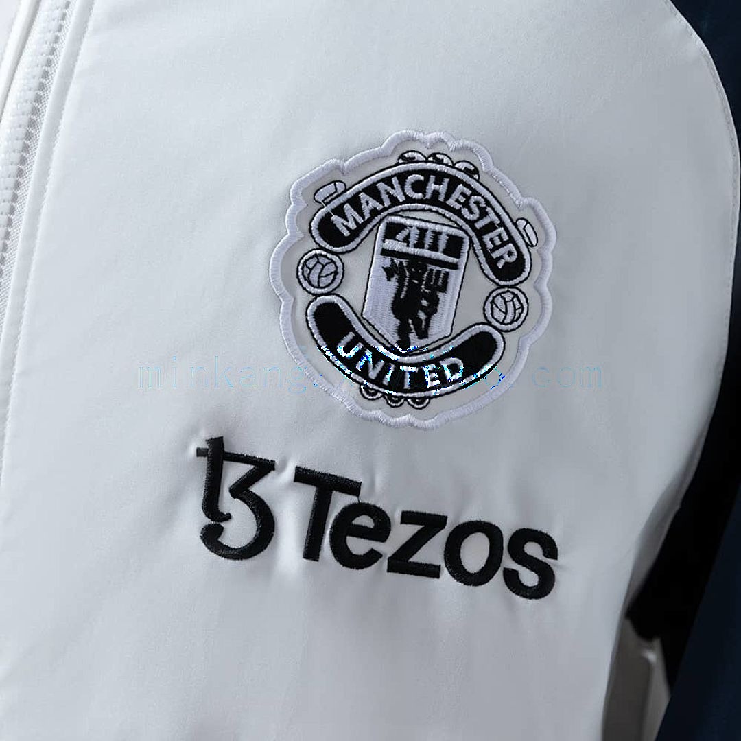M-U Windbreaker - White &amp; Navy Blue S-XXL 7