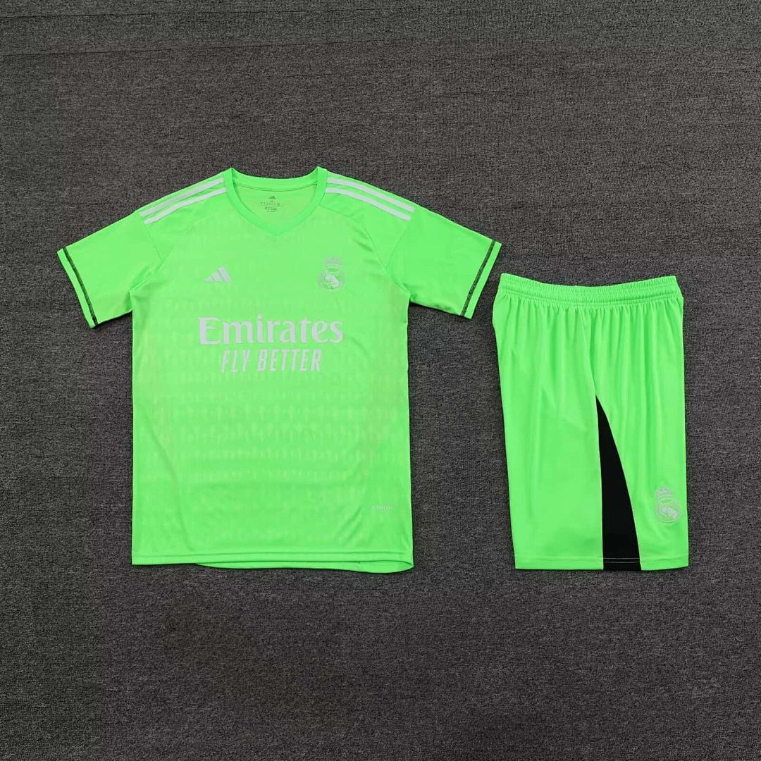 23-24 Real Madrid Goalkeeper Kits Short Sleeve Green Suits Soccer Jerseys Yupoo 3