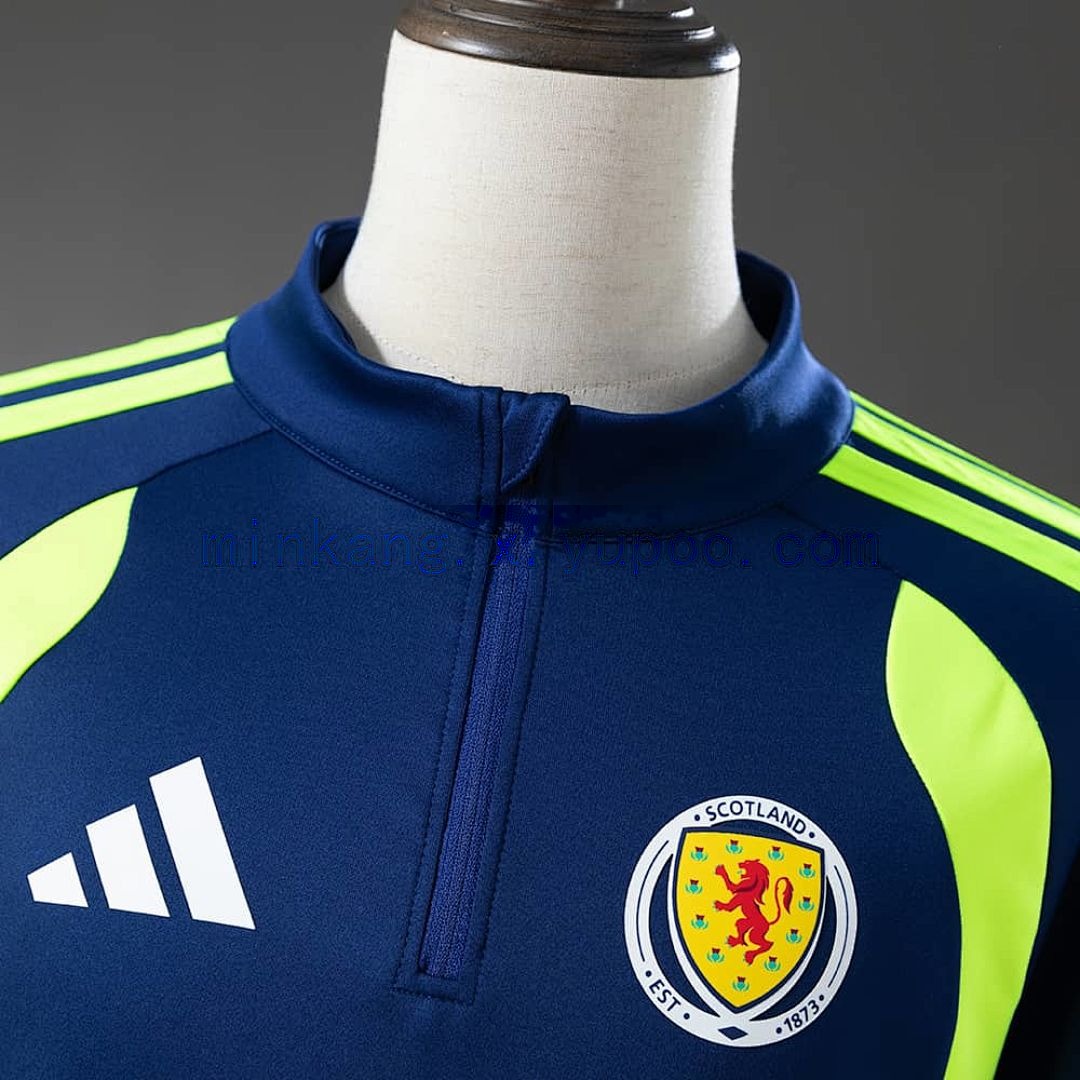 Scotland 2026 Training Top Navy Blue &amp; Fluorescent Green S-XXL 10
