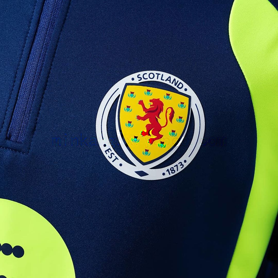 Scotland 2026 Training Top Navy Blue &amp; Fluorescent Green S-XXL 8