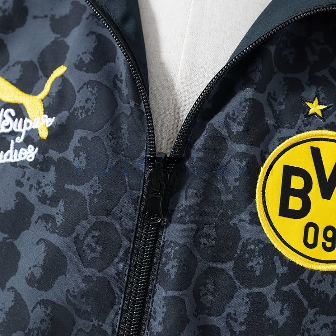 Borussia Dortmund Reversible Jacket Windbreaker- Black S-XXL 9
