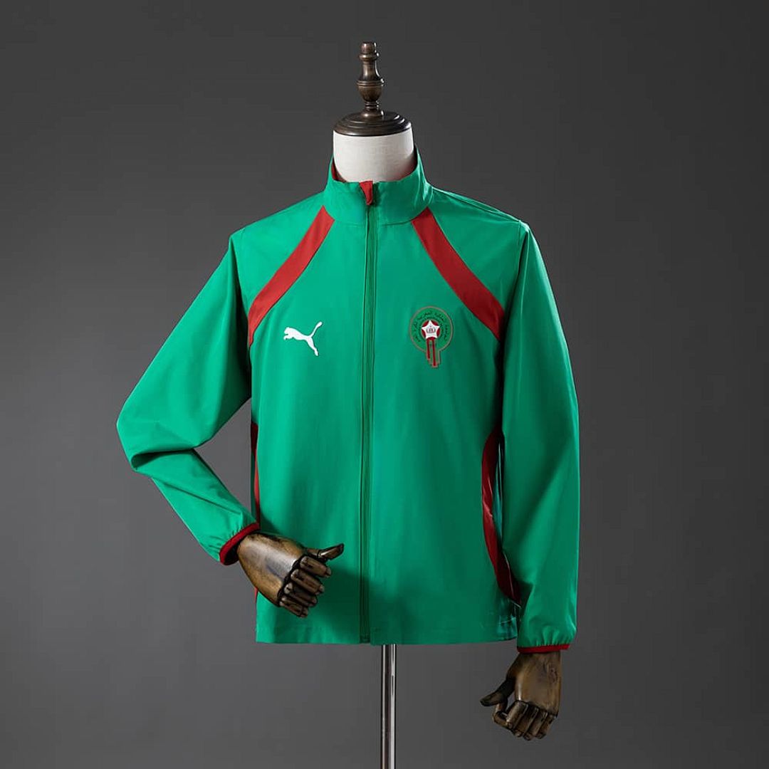 Morocco 2026 Reversible Jacket Windbreaker - Red &amp; Green S-3XL 2