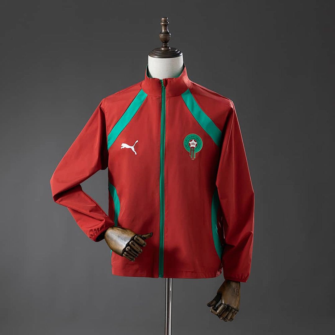 Morocco 2026 Reversible Jacket Windbreaker - Red &amp; Green S-3XL 3