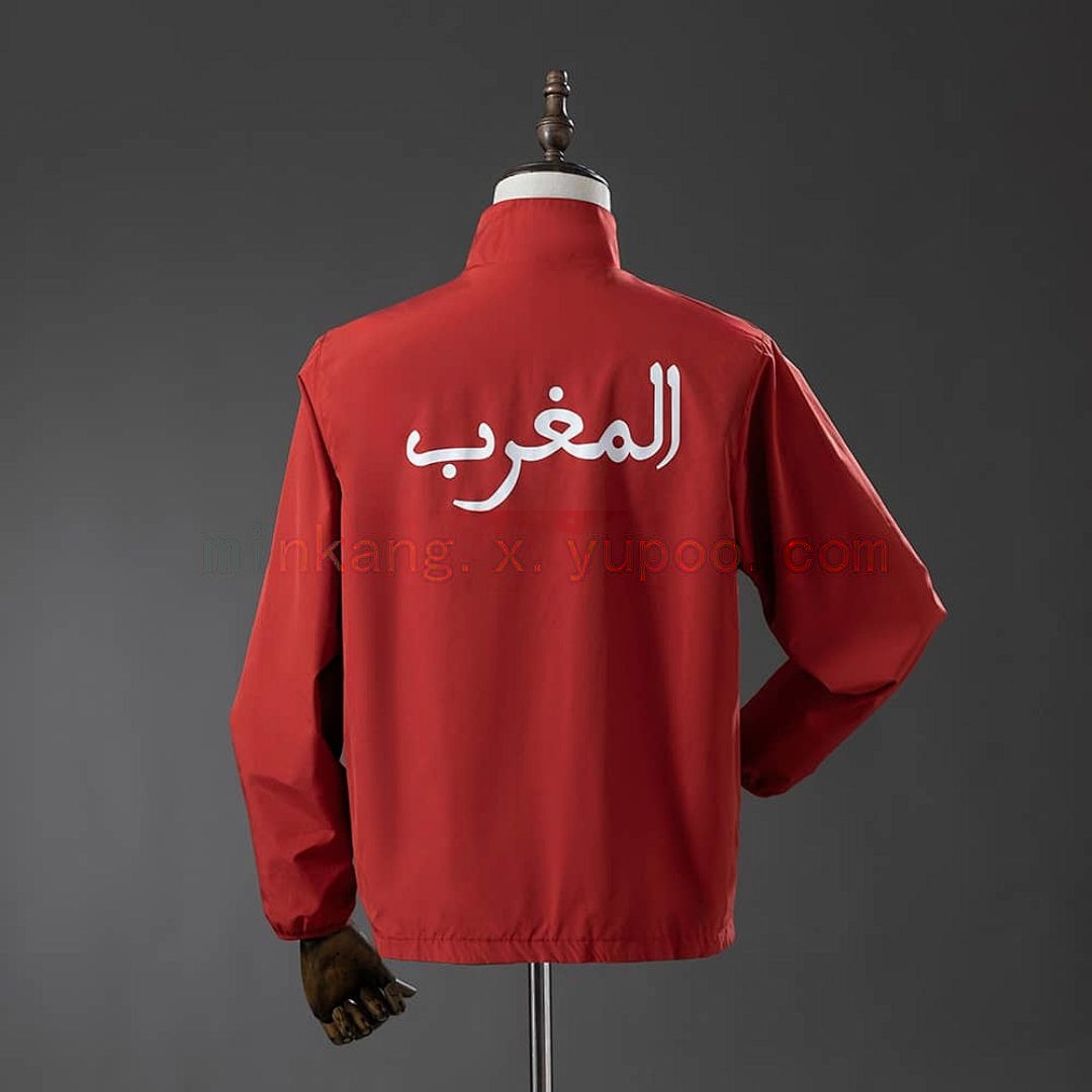 Morocco 2026 Reversible Jacket Windbreaker - Red &amp; Green S-3XL 5