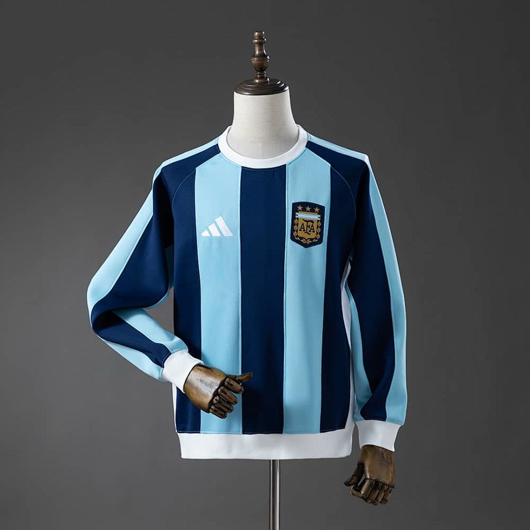 Argentina 25_26 Long-sleeved Sweatshirt - Dark Blue & Light Blue M-4XL
