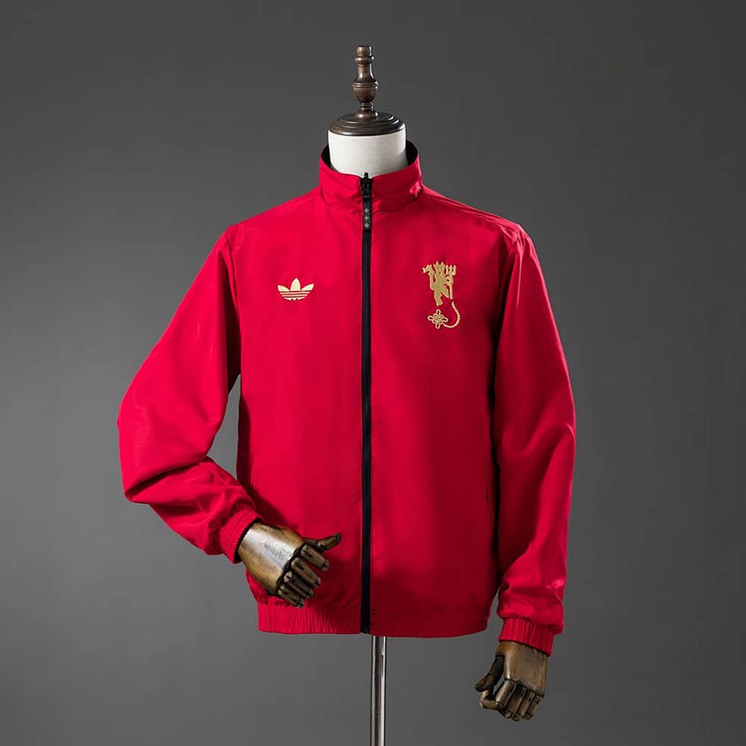 M-U Reversible Jacket Windbreaker - Black &amp; Red S-XXL 2