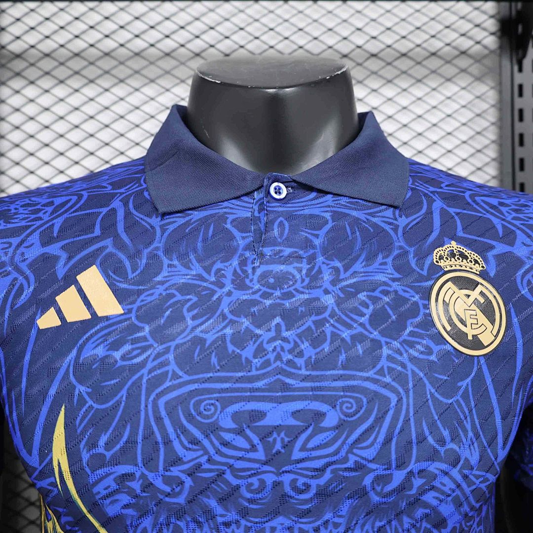 24-25 Real Madrid Dragon Special Edition Kit Blue Player Version Shirt Football AAAAJersey Supplier 4