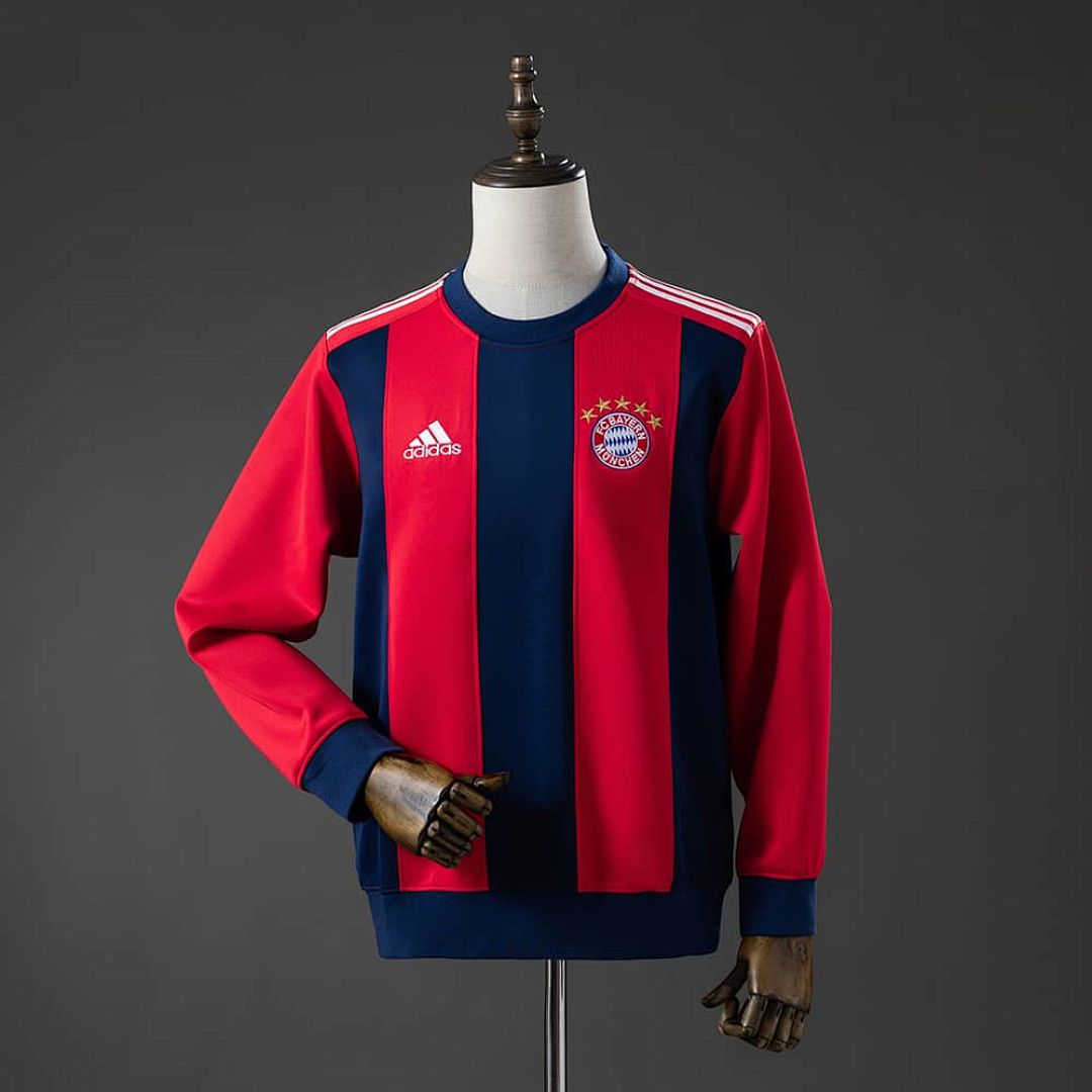 Bayern Munich manga larga sudadera - rojo & Cyan M-3XL