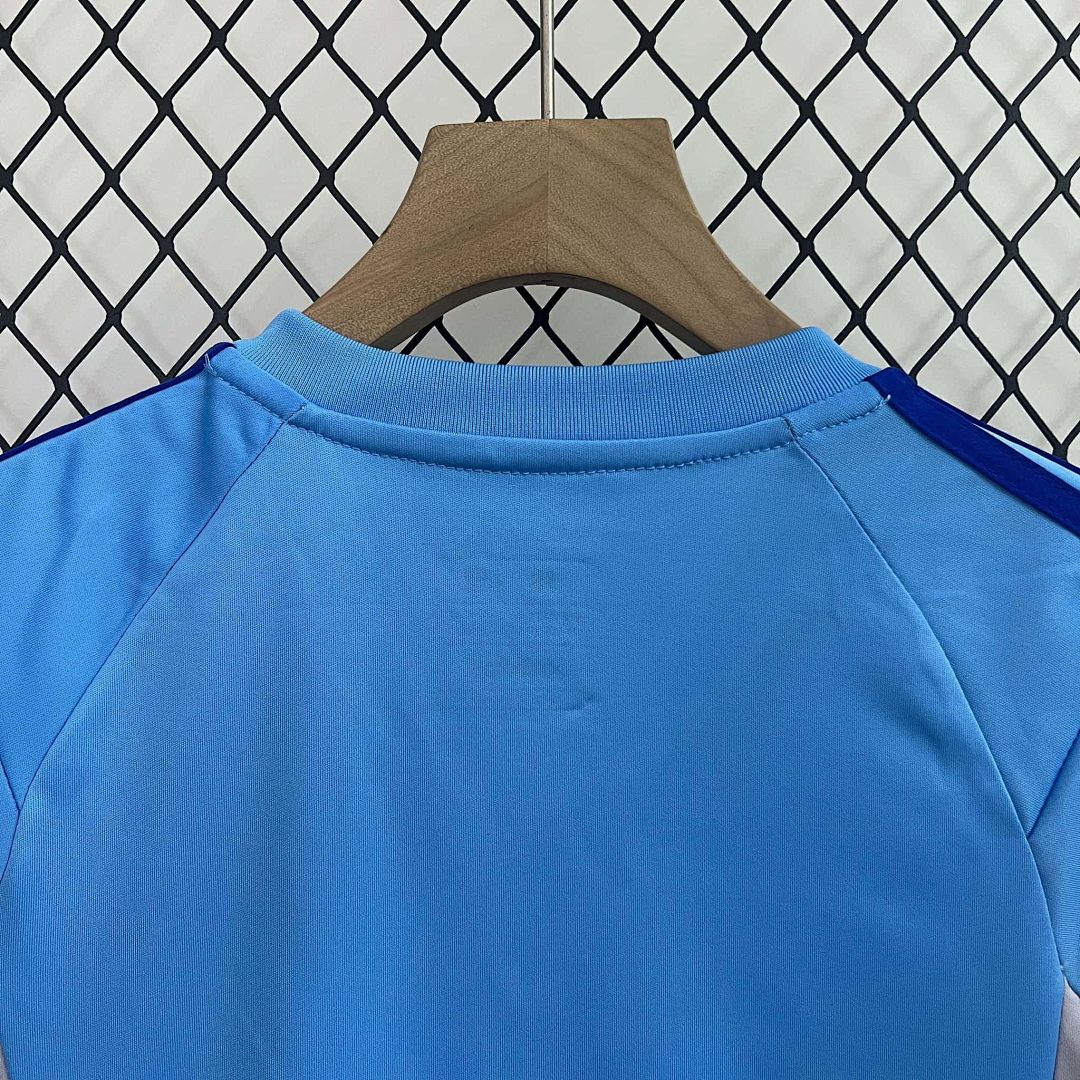 24-25 Real Madrid Goalkeeper Kid Kits Blue Youth Apparels 2