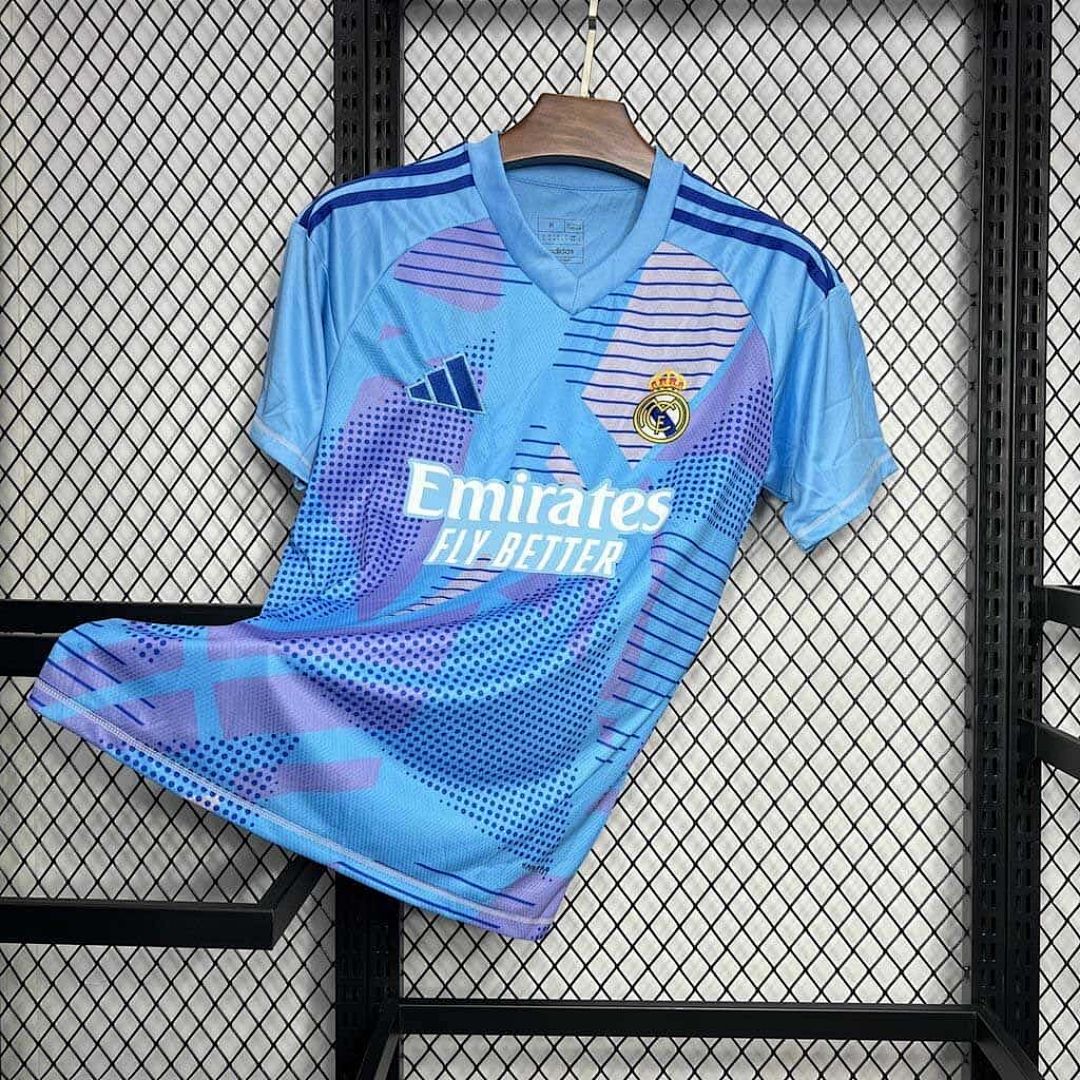 24-25 Real Madrid Blue Goalkeeper Kit 3