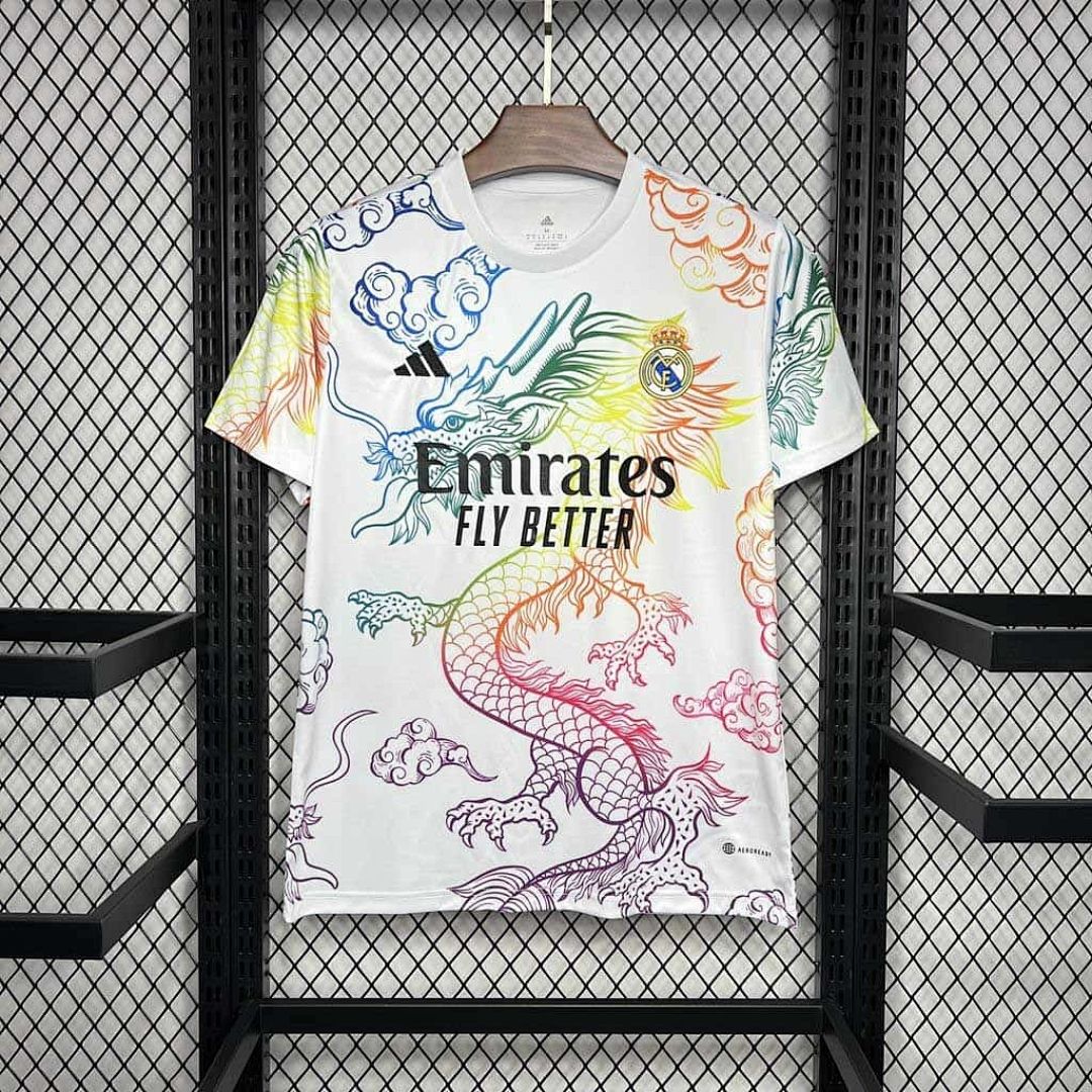 24-25 Real Madrid Rainbow Dragon White Training Kit
